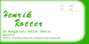 henrik rotter business card
